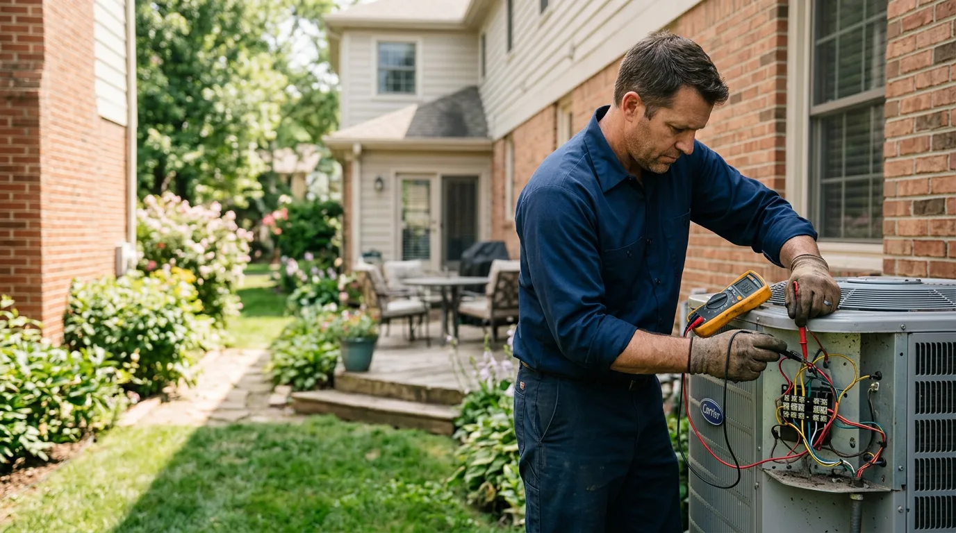 HVAC technician working near Fall River, WI